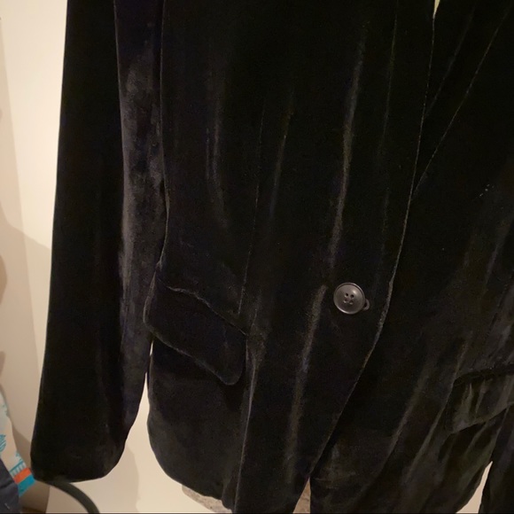 GAP BLACK VELVET BLAZER - Picture 3 of 4
